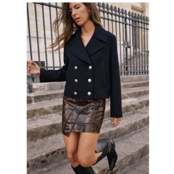 Zara Woman’s Snake Print Skirt NWT Size M 8372/285 - Picture 4 of 14